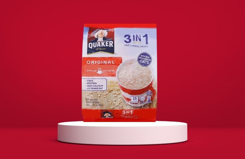 Yến mạch nguyên chất cán vỡ vị truyền thống Quaker 420g (dành cho bé từ 3 tuổi)