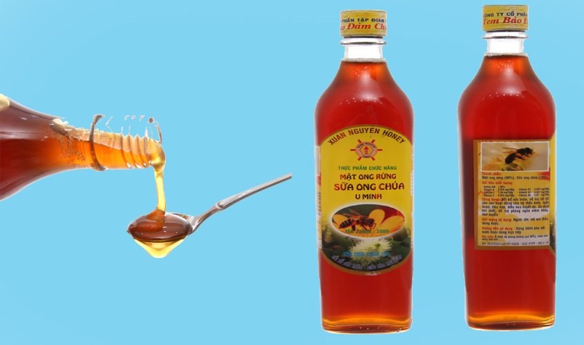 Mật ong rừng nguyên chất pha sữa ong chúa U Minh Xuân Nguyên 500 ml