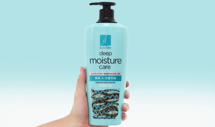 Dầu gội Elastine Deep Moisture dưỡng tóc bóng mượt 550 ml