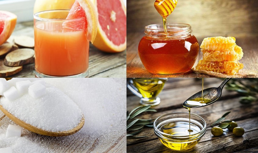 Nước ép bưởi kết hợp với mật ong, đường trắng và dầu oliu giúp tẩy tế bào chết môi nhẹ nhàng