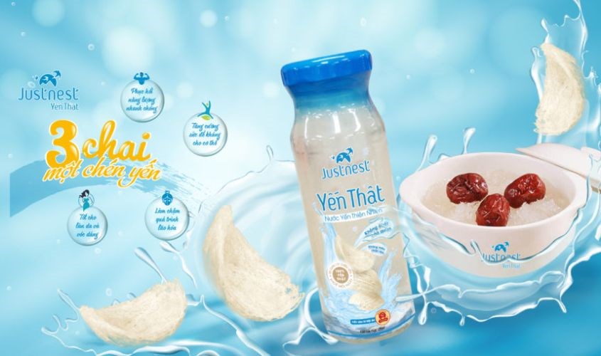 Nước yến sào Justnest 160 ml/hũ (từ 1 tuổi) có hàm lượng yến 8%