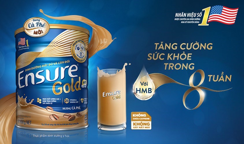 Sữa bột Ensure Gold hương vani 850g Sữa bột Ensure Gold hương vani 850g