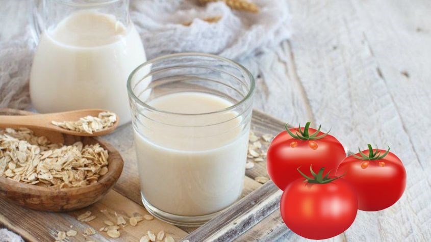 Làm mặt nạ yến mạch, cà chua và sữa