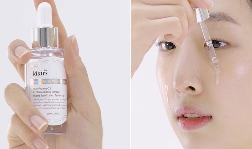 Tinh chất dưỡng trắng mờ thâm Klairs Freshly Juiced Vitamin 35 ml giúp da mịn màng