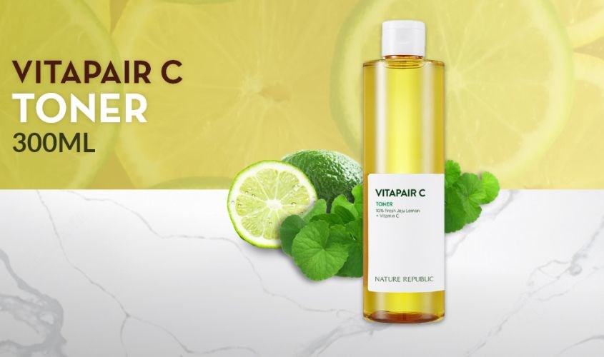Toner Nature Republic Vitapair C chiết xuất Chanh Jeju 300 ml