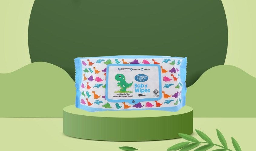 Khăn ướt Tender Soft Baby Wipes hương thơm nhẹ gói 80 miếng Khăn ướt Tender Soft Baby Wipes hương thơm nhẹ gói 80 miếng