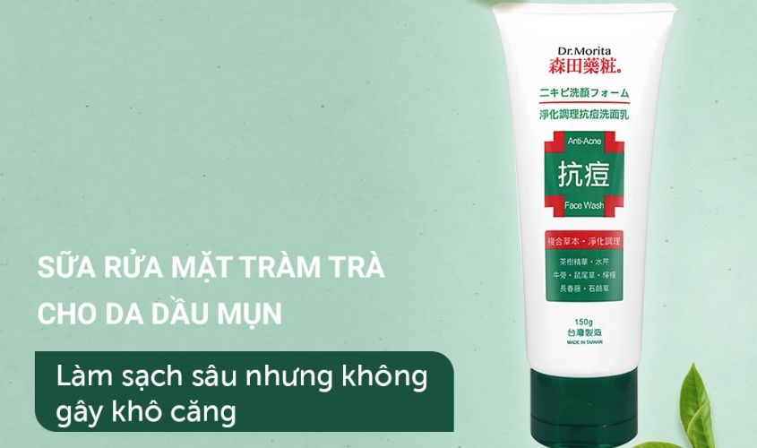 Sữa rửa mặt ngừa mụn Dr. Morita Anti-Acne Face Wash 150g
