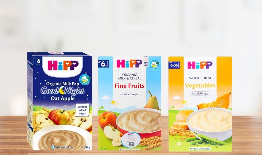 Bột ăn dặm Hipp có sữa