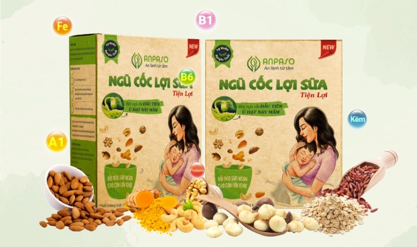 Ngũ cốc lợi sữa Anpaso hũ 500g (dành cho mẹ sau sinh và cho con bú) Ngũ cốc lợi sữa Anpaso hũ 500g (dành cho mẹ sau sinh và cho con bú)