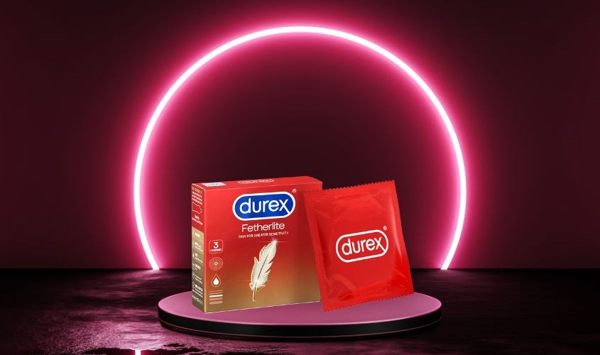 Hộp 3 cái bao cao su Durex Fetherlite 52.5 mm Hộp 3 cái bao cao su Durex Fetherlite 52.5 mm