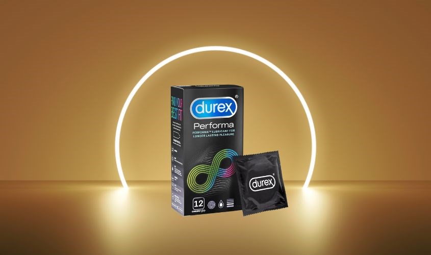 Hộp 12 cái bao cao su Durex Performa 52 mm Hộp 12 cái bao cao su Durex Performa 52 mm