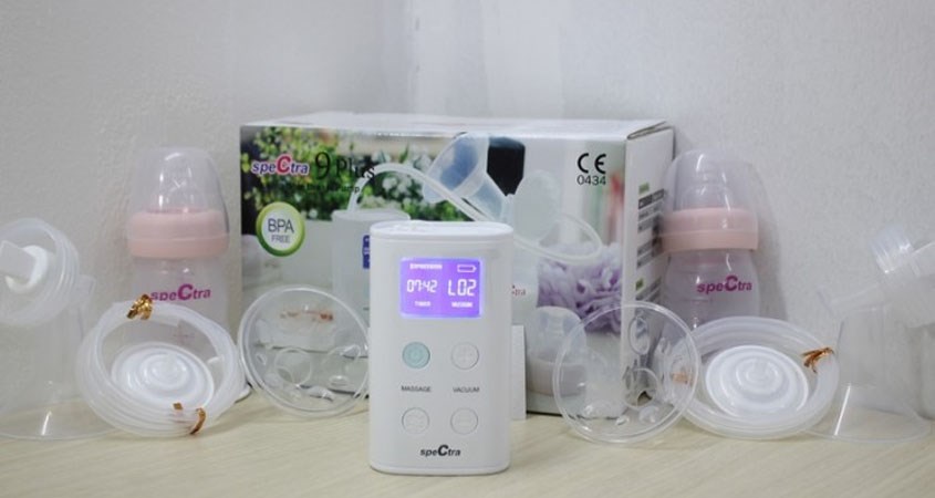 Máy hút sữa điện đôi Spectra 9PLUS được làm bằng nhựa cao cấp, bền, không chứa chất độc hại BPA