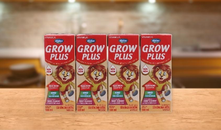 Lốc 4 hộp sữa pha sẵn Dielac Grow Plus (sữa non) 180 ml