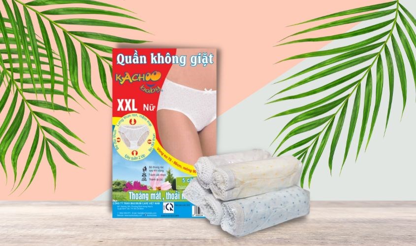 Quần lót vải không dệt mặc 1 lần KACHOOBABY size XXL (Bịch 5 cái)