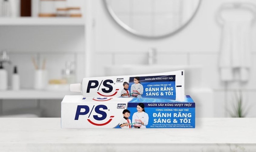 Kem đánh răng từ 6 tuổi P/S Ngừa Sâu Răng Vượt Trội hương thơm mát 240g