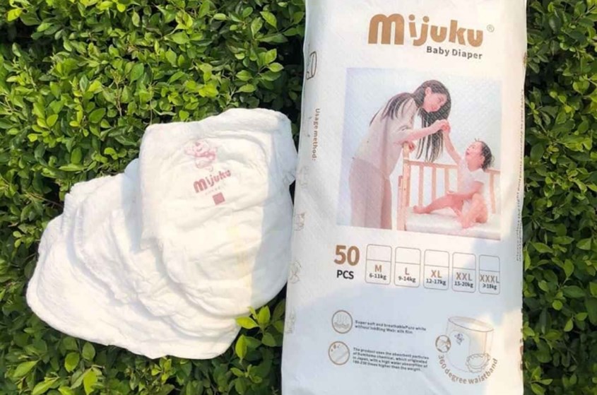 Bỉm Mijuku là bỉm quần, có nhiều size để phù hợp với cân nặng và chiều cao của bé