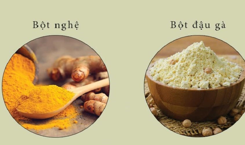 Mặt nạ nghệ và bột đậu gà là một lựa chọn tham khảo để hỗ trợ cải thiện mụn trứng cá, mụn nhọt