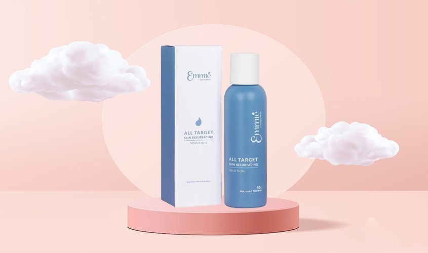 Dung dịch tẩy tế bào chết và tái tạo da mặt Emmié All Target 10% PHA/NANO AHA/BHA 160ml