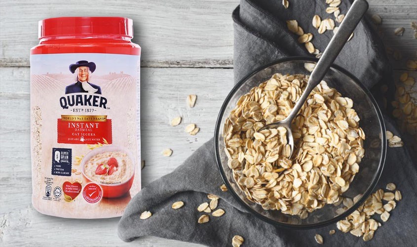 Yến mạch trái cây cán mỏng Quaker 600g