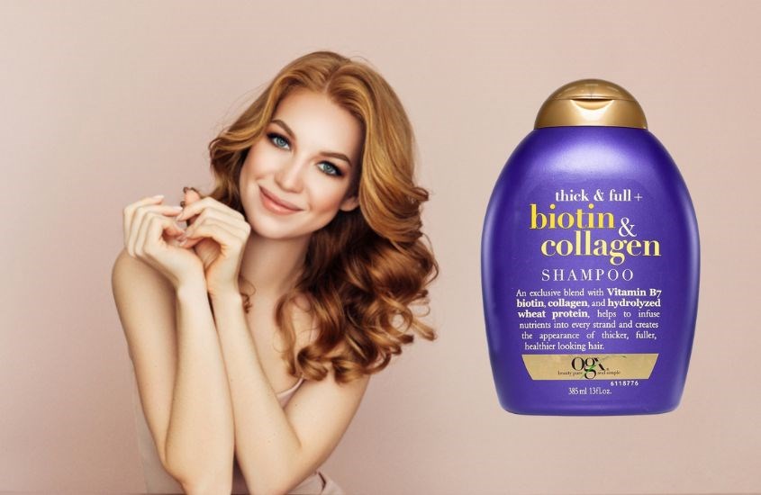 Chăm sóc từ bên trong với dầu gội OGX Thick Full Biotin Collagen 385 ml