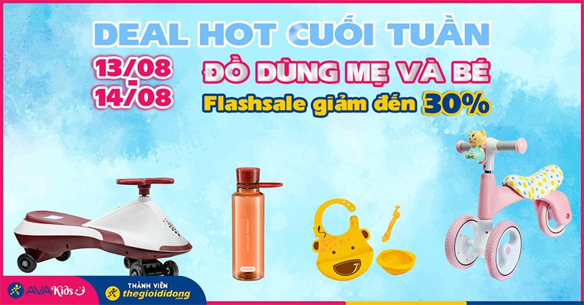 đồ dùng mẹ và bé giảm đến 30%