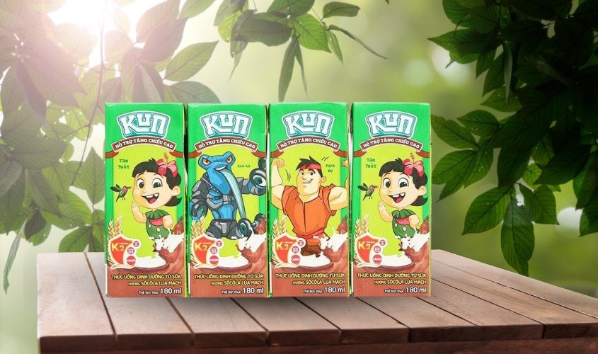 Lốc 4 hộp thức uống lúa mạch hương socola LiF Kun 180 ml