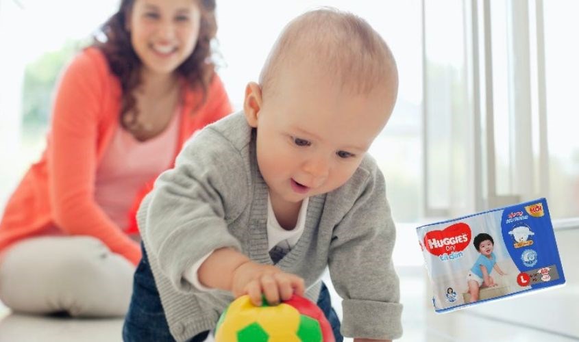 Tã dán Huggies Dry size L 68 miếng (9 - 14 kg)