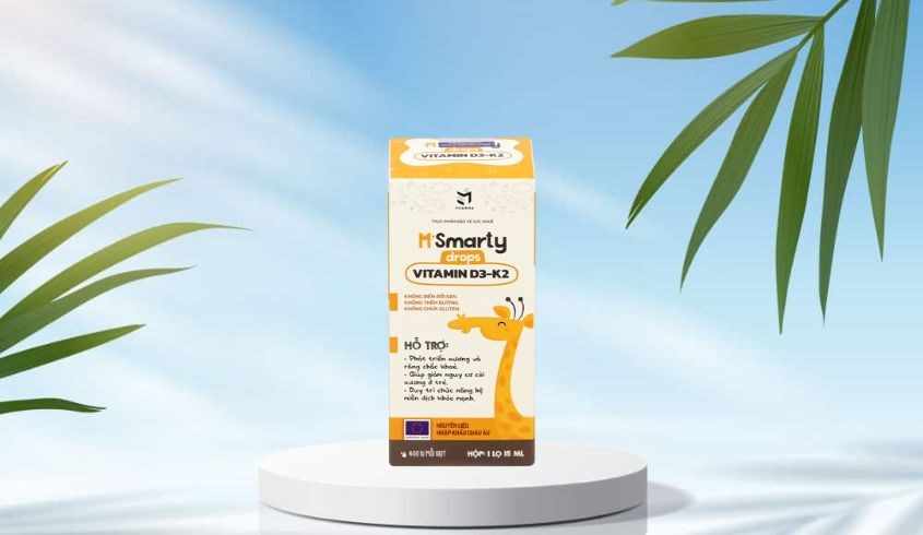 Siro M'Smarty Vitamin D3K2 hỗ trợ hấp thu canxi 15 ml (từ 0 tháng)