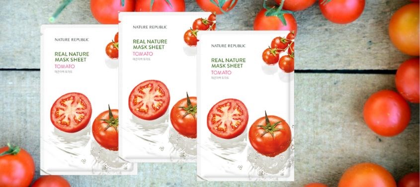 Mặt nạ giấy tinh chất Cà Chua dưỡng ẩm, dưỡng sáng da Nature Republic Real Nature 23 ml