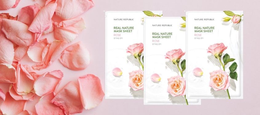 Mặt nạ giấy tinh chất Hoa Hồng dưỡng ẩm, chống lão hóa Nature Republic Real Nature 23 ml