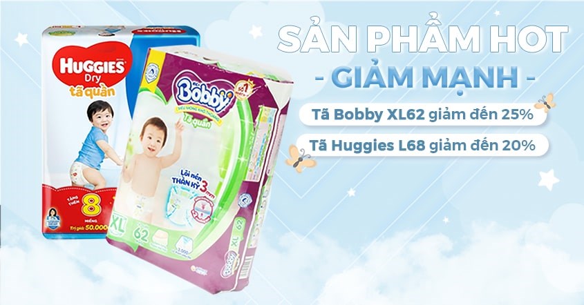 [14/8 - 20/8] Tã Bobby - Sản phẩm HOT giảm mạnh. Các mẹ cùng săn deal ngay nhé