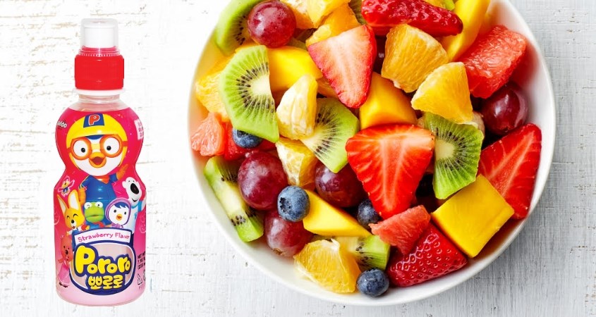 Nước ép trái cây Pororo vị dâu chai 235 ml