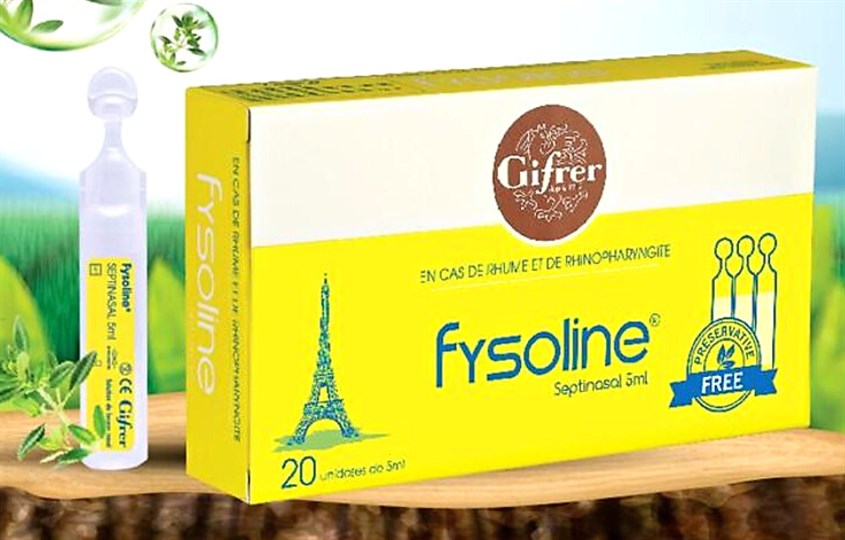Nước muối kháng viêm vệ sinh mũi Fysoline 5 ml (Hộp 20 ống)