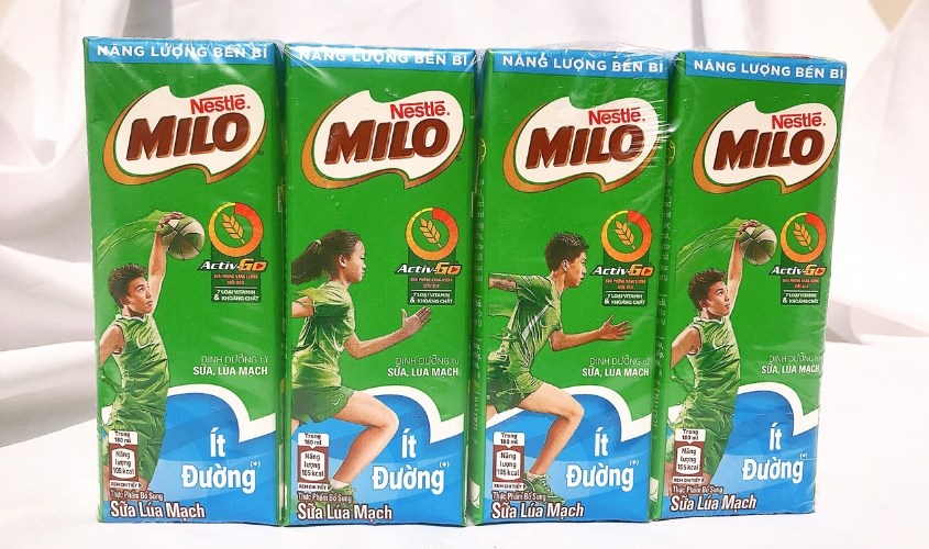 Thùng 48 hộp thức uống lúa mạch Nestlé Milo ít đường 180 ml (từ 2 tuổi)