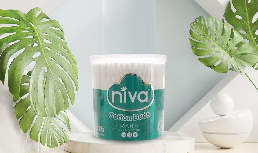 Tăm bông Niva AH2 đầu tròn và đầu xoắn hũ 200 cây