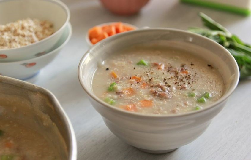 Cháo yến mạch thịt bằm