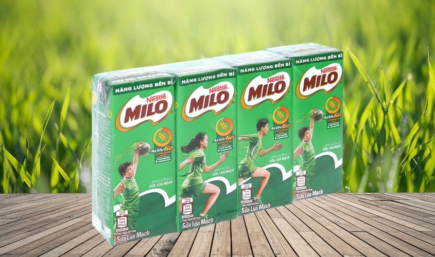 Lốc 4 hộp thức uống lúa mạch Nestlé Milo 180 ml