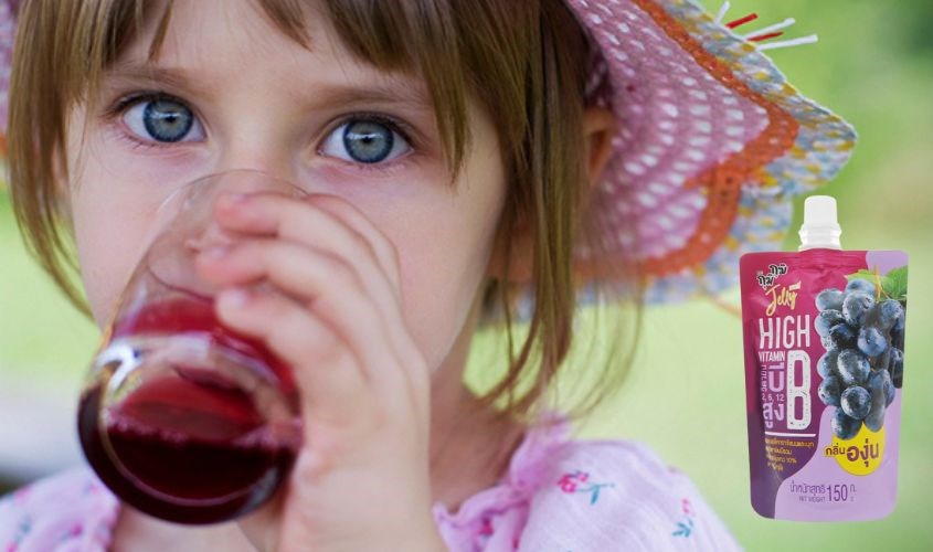 Nước ép trái cây Jelly Gumi Gumi vị nho túi 150g Nước ép trái cây Jelly Gumi Gumi vị nho túi 150g