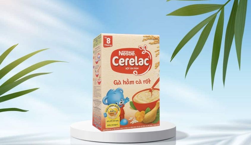 Bột ăn dặm Nestlé Cerelac gà hầm cà rốt hộp 200g (từ 8 tháng)