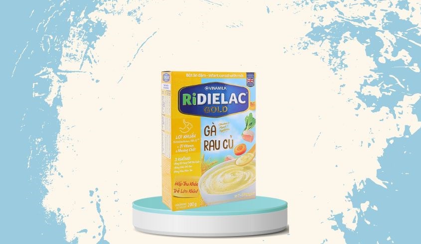 Bột ăn dặm Vinamilk RiDielac Gold gà, rau củ hộp 200g (7 - 24 tháng)