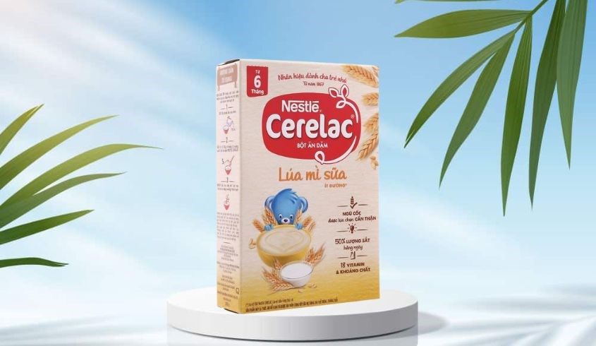 Bột ăn dặm Nestlé Cerelac lúa mì sữa hộp 200g (từ 6 tháng)