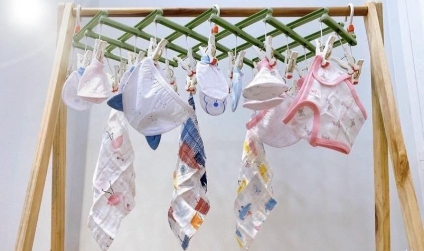 Phơi khô tã vải ở nơi thoáng mát, có ánh nắng mặt trời