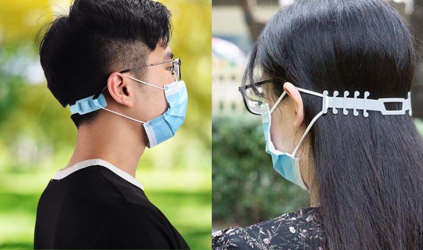 Dùng đai đeo khẩu trang nhiều nấc để điều chỉnh kích thước
