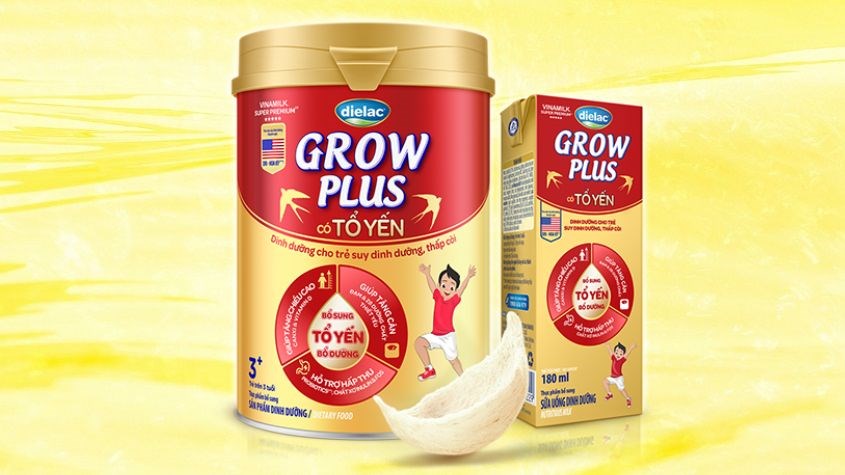 Sữa bột Dielac Grow Plus 3+ tổ yến 850g (trên 3 tuổi)
