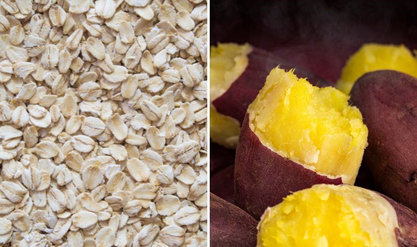 Yến mạch và khoai lang