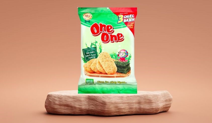Bánh gạo One One vị tảo biển bạch tuộc nướng gói 104g (từ 1 tuổi)