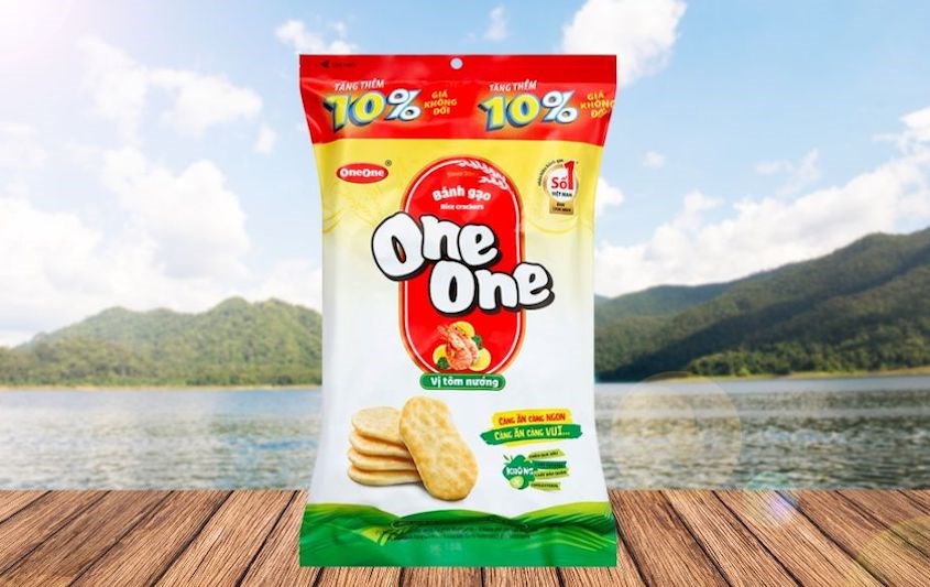 Bánh gạo One One vị tôm nướng gói 150g (từ 8 tháng)