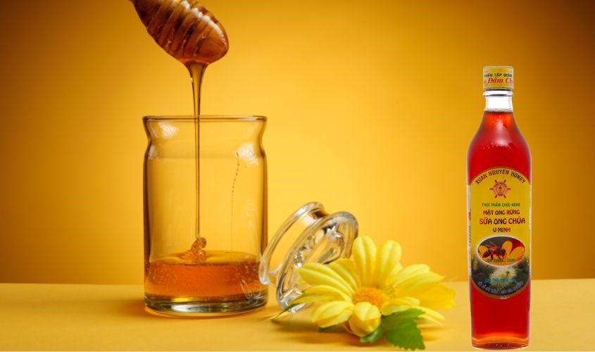 Mật ong rừng nguyên chất pha sữa ong chúa U Minh Xuân Nguyên 500 ml