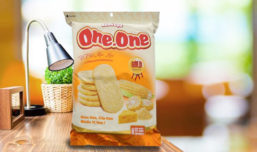 Bánh gạo One One vị phô mai ngô gói 118g