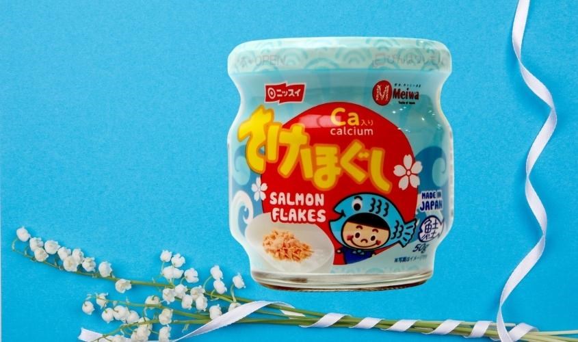 Ruốc cá hồi Meiwa vị nguyên lọ 50g hương vị đậm đà